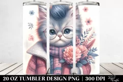 Cute Winter Cat, Stylish 20 Oz Tumbler Product Image 2