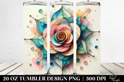 Wooden Rose Retro Frame 20 Oz Tumbler Product Image 2