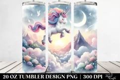 Dancing Unicorn on Mountain Top | 20 Oz Tumbler Product Image 2