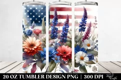 Washed Watercolor Flowers | 20 Oz Tumbler Product Image 2