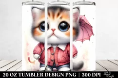 Watercolor Baby Cat | 20 Oz Tumbler Product Image 2