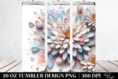 Wooden Chrysanthemum Golden Splash | 20 Oz Tumbler Product Image 2