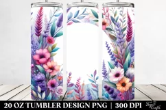Lavender Watercolor Frame | 20 Oz Tumbler Product Image 2