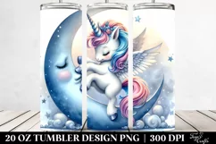 Baby Unicorn Crescent Moon | 20 Oz Tumbler Product Image 2