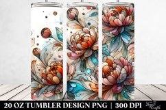 Stained Wooden Peonies | 20 Oz Tumbler Product Image 2