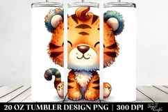 Smiling Plush Tiger | 20 Oz Tumbler Product Image 2