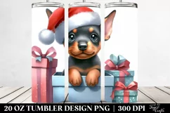 Cute Doberman, Christmas 20 Oz Tumbler Product Image 2