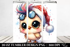 Festive Chicken, Watercolor 20 Oz Tumbler Product Image 2