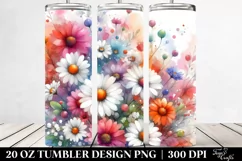 Colorful Daisy Abstract | 20 oz Tumbler Product Image 2