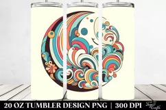 Retro Colorful Half Moon | 20 oz Tumbler Product Image 2
