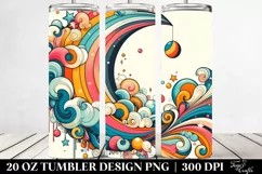 Retro Colorful Half Moon | 20 oz Tumbler Product Image 2