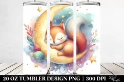 Colorful Sleeping Baby Squirrel | 20 Oz Tumbler Product Image 2