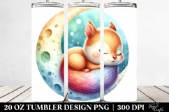 Colorful Sleeping Baby Squirrel | 20 Oz Tumbler Product Image 2