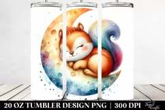 Colorful Sleeping Baby Squirrel | 20 Oz Tumbler Product Image 2