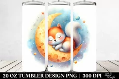 Colorful Sleeping Baby Squirrel | 20 Oz Tumbler Product Image 2