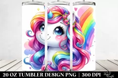 Smiling Funny Cute Unicorn | 20 oz Tumbler Product Image 2