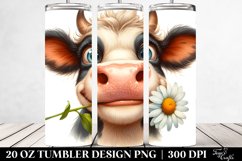 Enthusiastic Cow Portrait Tumbler Product Image 2