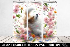 Dog with Spring Petals Tumbling | 20 Oz Tumbler Product Image 2