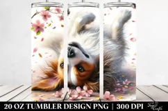 Dog with Spring Petals Tumbling | 20 Oz Tumbler Product Image 2
