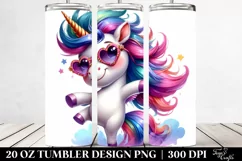 Dancing Unicorn with Whimsical Haircut Clipart Product Image 2