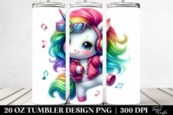 Dancing Unicorn with Whimsical Haircut Clipart Product Image 2