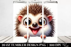 Funny Crazy Hedgehog Smiling | 20 Oz Tumbler Product Image 2