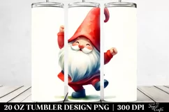 Simple Watercolor Dancing Gnome | 20 oz Tumbler Product Image 2