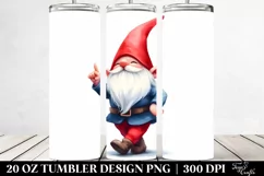 Simple Watercolor Dancing Gnome | 20 oz Tumbler Product Image 2