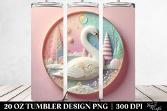 Colorful 3D Swan Scene Clipart 20 Oz Tumbler Product Image 2