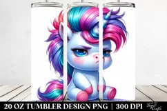 Vibrant Sitting Unicorn 20 Oz Tumbler Product Image 2