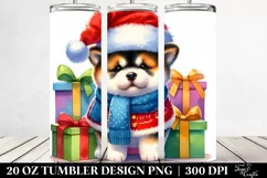 Whimsical Akita, Winter 20 Oz Tumbler Product Image 2