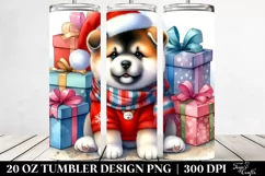 Expressive Akita, Festive 20 Oz Tumbler Product Image 2
