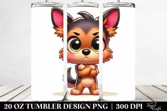 Colorful Cartoon German Shepherd | 20 Oz Tumbler Product Image 2