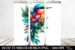 Abstract Watercolor Bird | 20 oz Tumbler Product Image 2