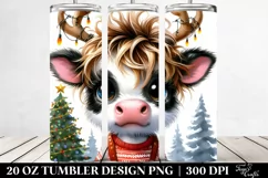 Expressive Cow, Christmas 20 Oz Tumbler Product Image 2