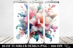 Abstract Pastel Glossy Azalea 20 Oz Tumbler Product Image 2