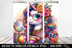 Cute Unicorn Drawing Tumbler | 20 oz Tumbler Product Image 2