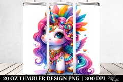 Cute Unicorn Drawing Tumbler | 20 oz Tumbler Product Image 2