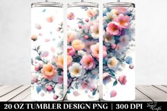 Tumbling with Spring Petals | 20 Oz Tumbler Product Image 2
