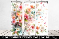 20 Oz Tumbler Sublimation | Watercolor Pastel Tumbling with Product Image 2
