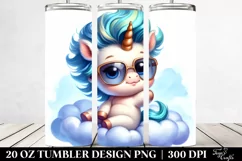 Charming Unicorn Johny Bravo | 20 Oz Tumbler Product Image 2
