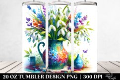 20 Oz Tumbler Sublimation | Vibrant Colorful Watercolor Product Image 2
