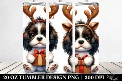 Expressive Akita with Santa Hat 20 Oz Tumbler Product Image 2