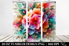 Colorful Rhododendron Tumbler Product Image 2