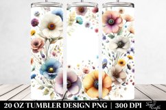 Colorful Wildflowers Design | 20 Oz Tumbler Product Image 2