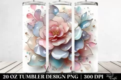 Glossy Camellia Abstract, 20 oz Tumbler Product Image 2
