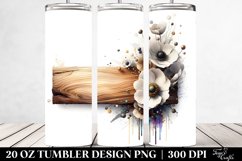 Personalized Plant Tumbler, 20 oz Skinny Tumbler Wrap Product Image 2