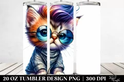 Revolting Posing Cat 20 Oz Tumbler Product Image 2