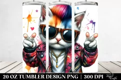Revolting Posing Cat 20 Oz Tumbler Product Image 2