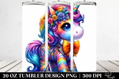 dressed Cute Unicorn | 20 oz Tumbler Product Image 2
